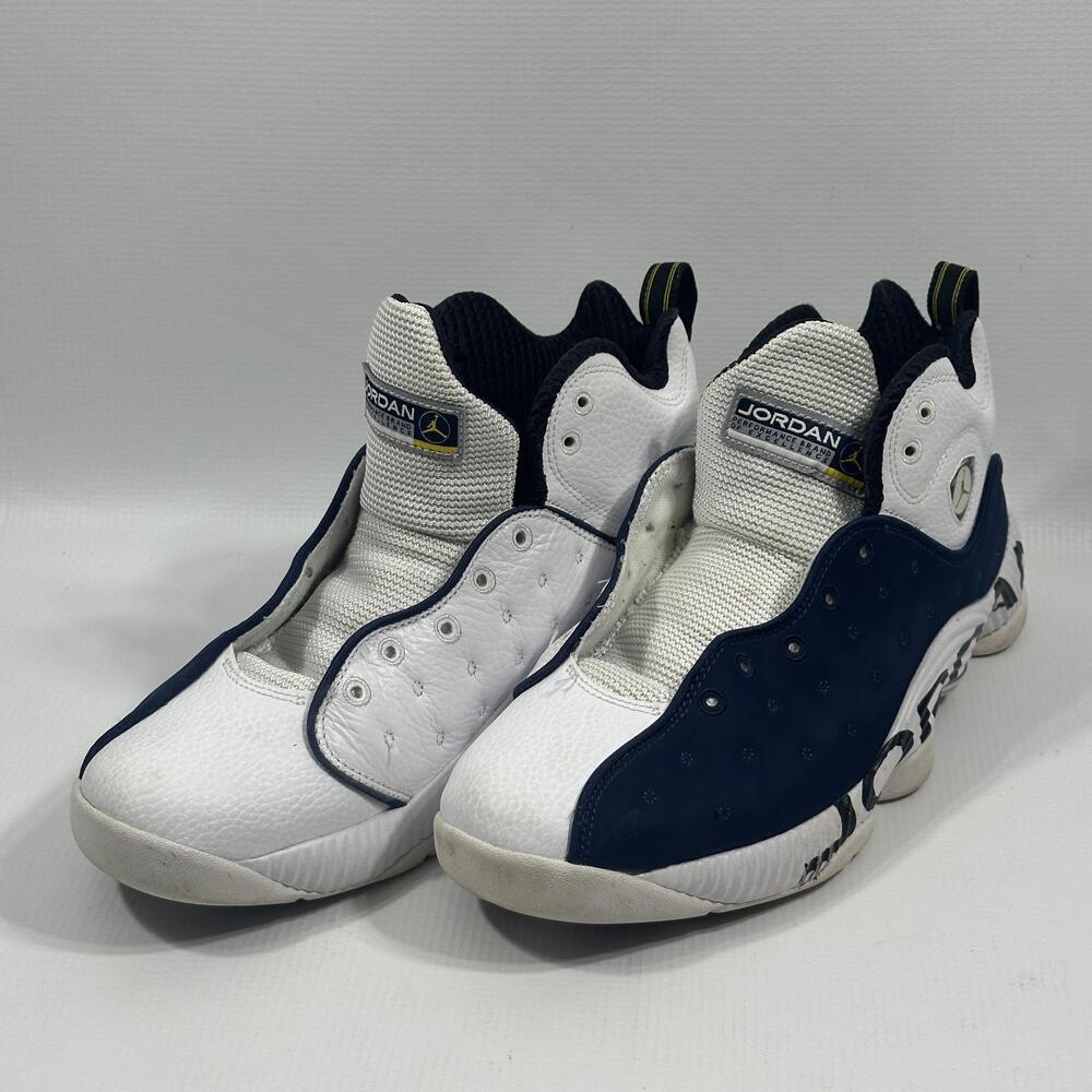 Jordan Jumpman Team II Shoes Mens Size 10 White Navy Basketball 819175-417